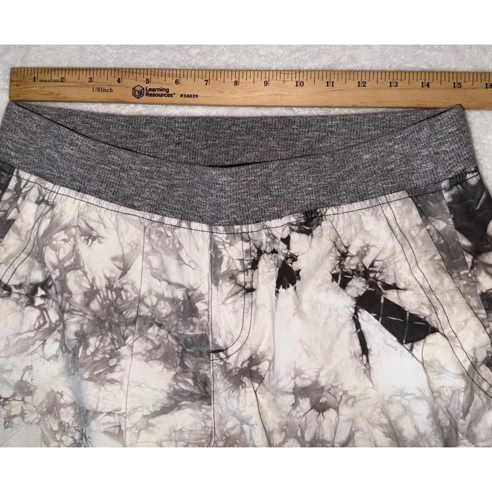 Cabi Tie Dye Joggers Pants Black White Gray Waistband 5075 Womens Medium